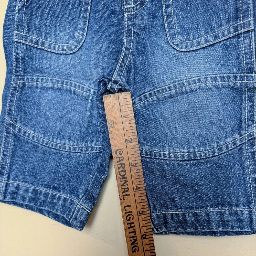 Vintage Gymboree Elephant 2005 Denim Double Knee Blue Jeans Infant 3-6 months